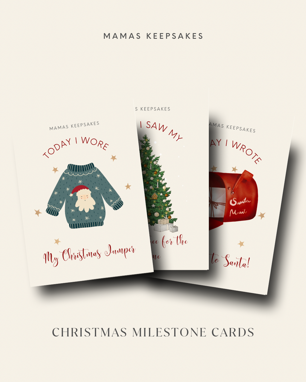 Christmas Milestone Cards