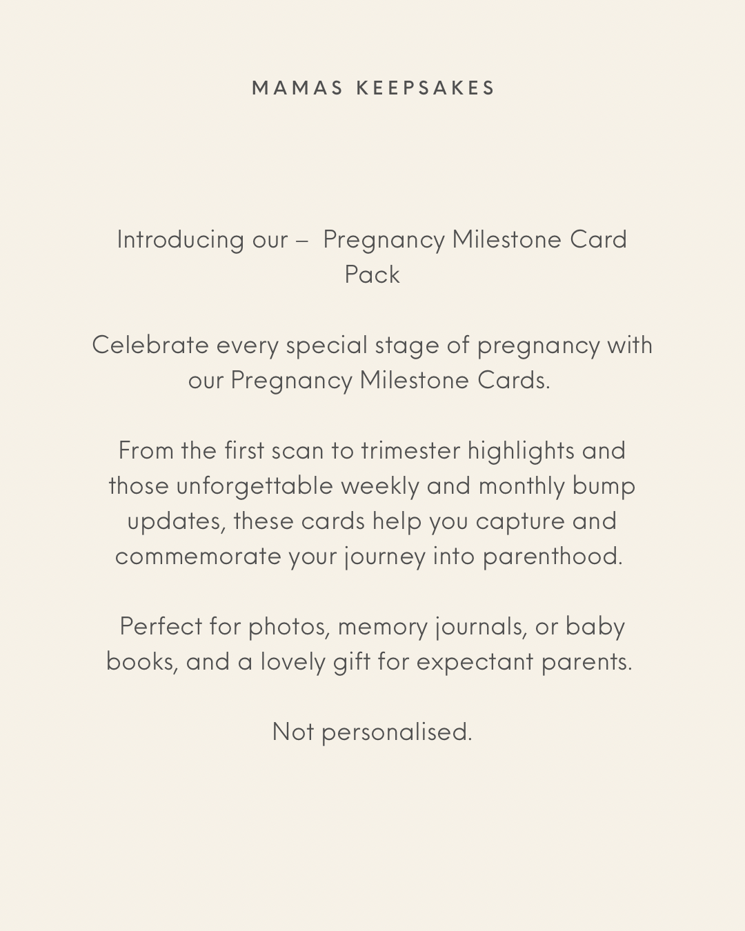 Pregnancy Milestone Cards
